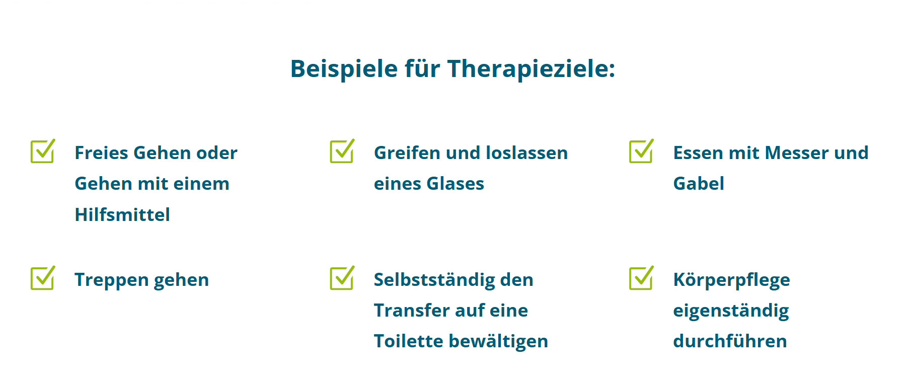 Ziele in der Ergotherapie